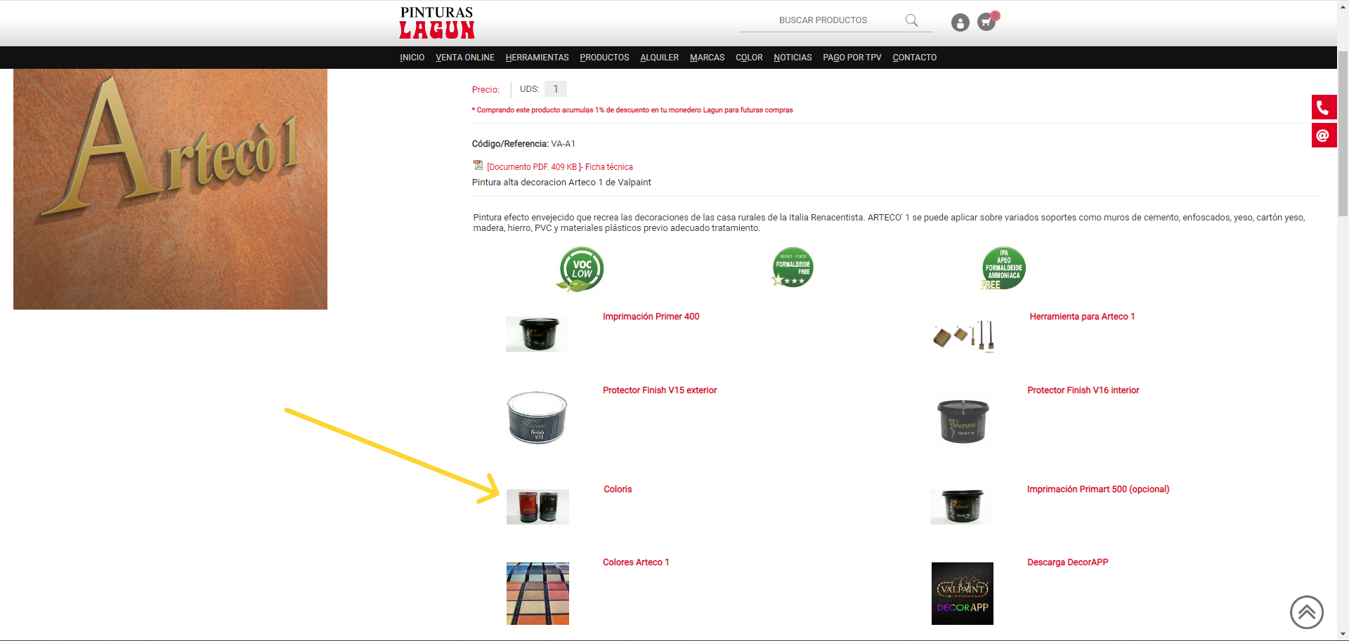 Comprar color&iacute;